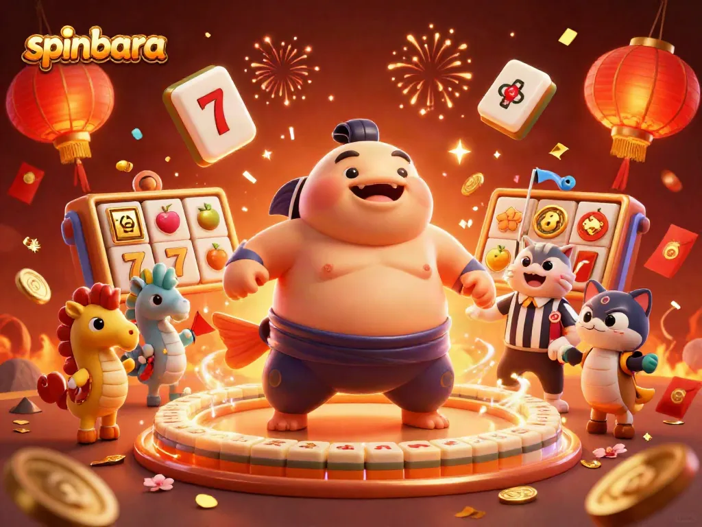 Experience the vibrant casino world with spinbara, featuring a colorful blowfish, catfish referee, and dynamic slot themes.